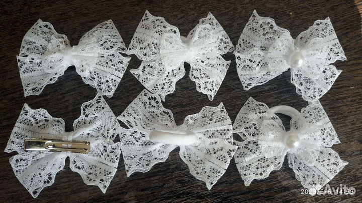 Резинки для волос ручной работы в стиле канзаши