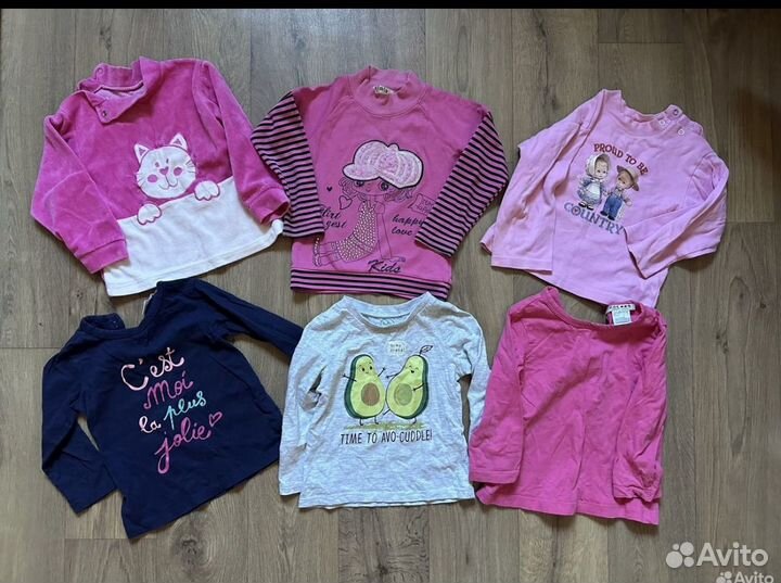 Пакет одежды на девочку 92 см кофты, лонги