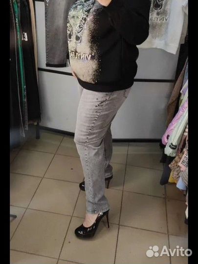 Джинсы женские Турция камни 54/58
