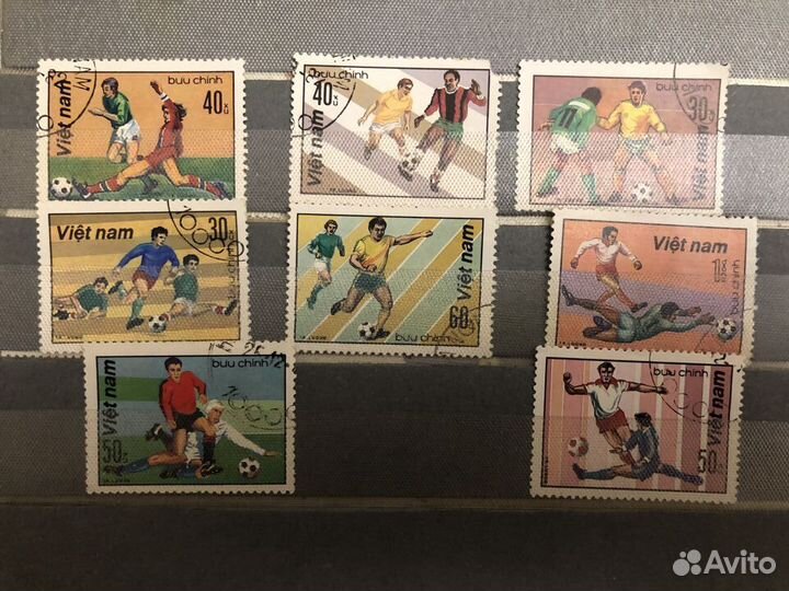 Марки гашеные футбол Куба, Венгрия, Мадагаскар