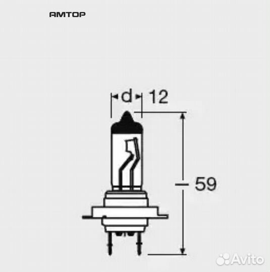 Osram 64215 Лампа галогенная H7 24V 70W 