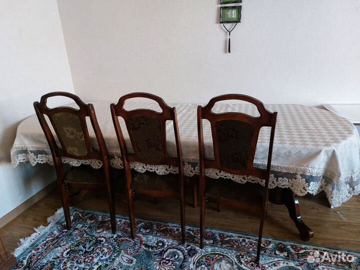 Стол и 6 стульев бу дерево