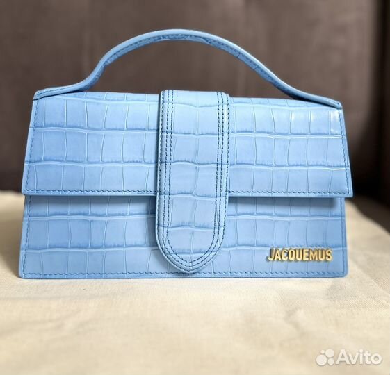 Сумка jacquemus. Le grand Bambino. Голубая