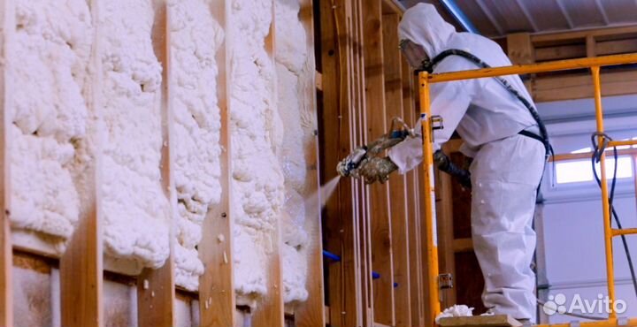 Утеплитель напыление пенополиуретан от 200м2