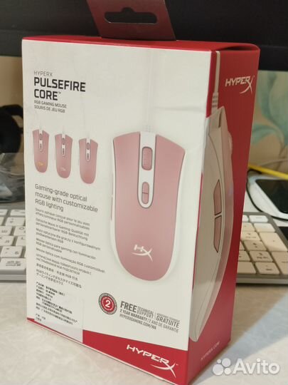Hyperx Pulsefire Core мышь розовая