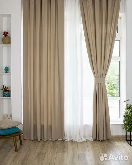 Комплект портьер канвас Эдем шторы занавески