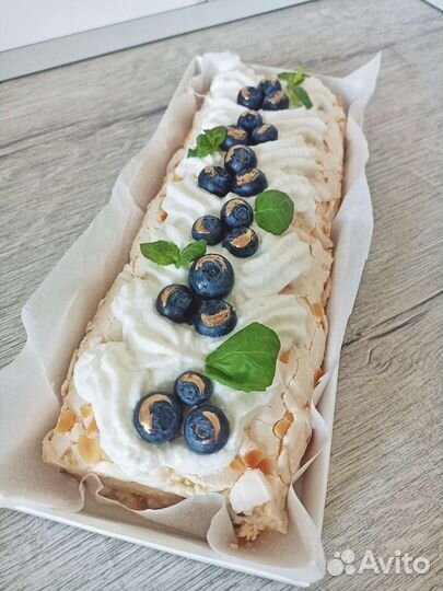 Меренговый рулет, безе