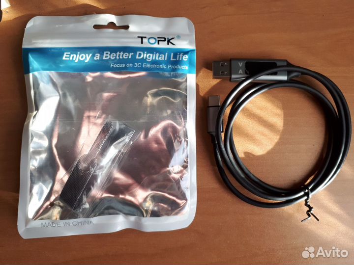 Кабель Topk USB-Type C, Baseus Lightning