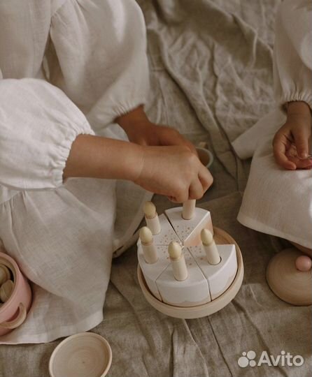 Деревянный торт (подарок на 1-4 года)