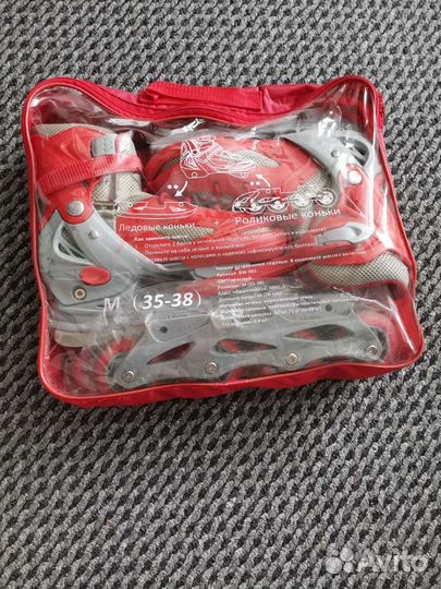 Коньки ролики 2 в 1 раздвижные
