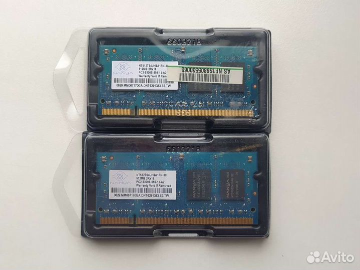 Оперативная память sodimm ddr2 Nanya 512mb 667мгц