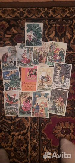 Открытки и наборы сказок СССР
