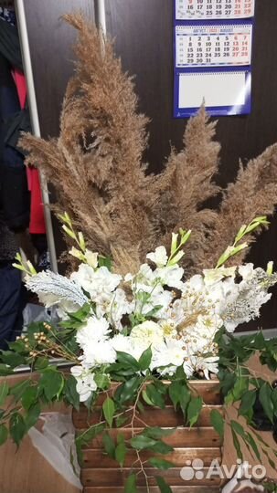 Композиции из сухоцветов для бохо свадьбы