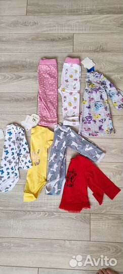 Вещи пакетом для девочки новые 74,80,86