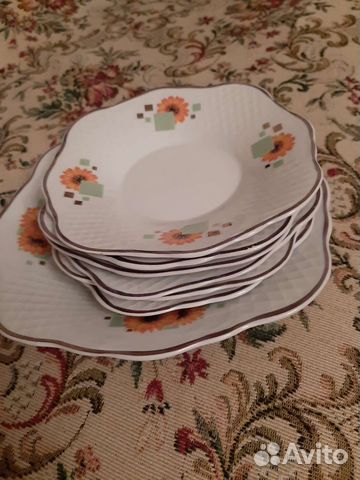 Фарфоровые тарелки СССР для десерта