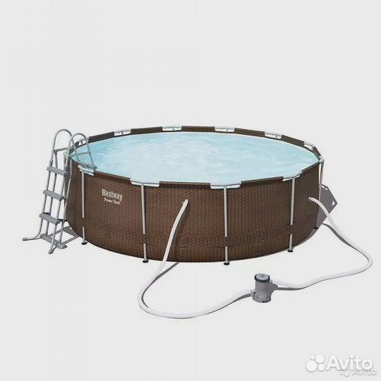 Каркасный бассейн Bestway 56709 366х100 см ротанг