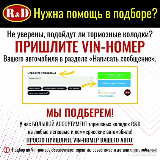 Тормозные колодки R&D Nissan/Renault зад