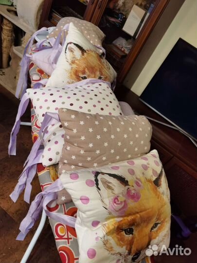 Бортики /подушки. Комплект в детскую кроватку