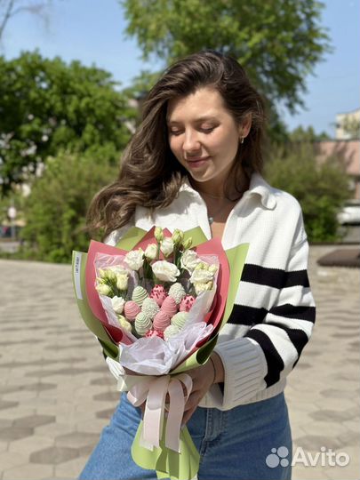 Букеты с клубники в шоколаде