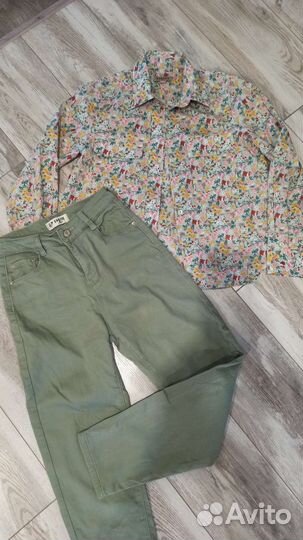 Джинсы рубашка