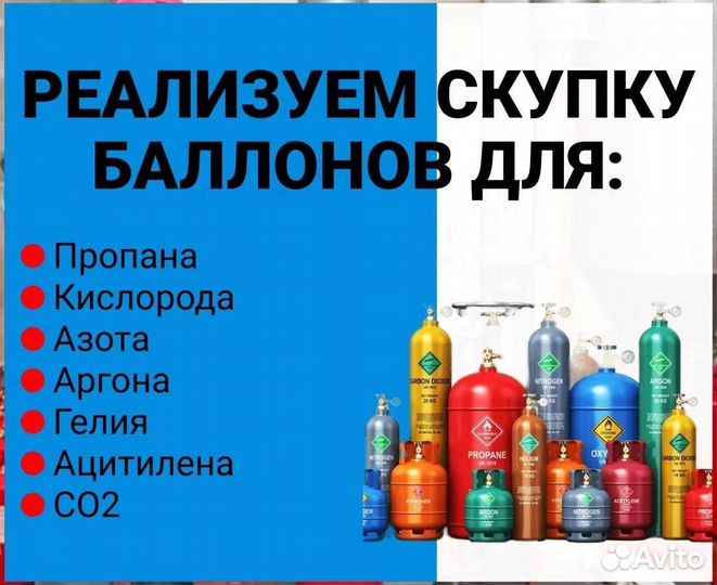 Баллоны Аргон. Скупка
