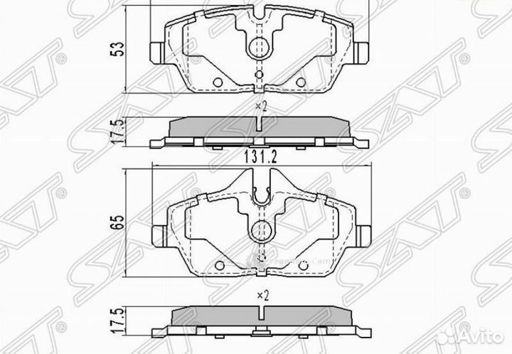 Колодки передние BMW E81 E82 E87 E88 ST34112288854