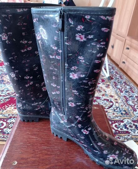 Женские утеплённые резиновые сапоги 39