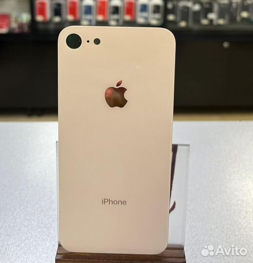Задняя крышка стекло для iPhone 8 (розовое золото)