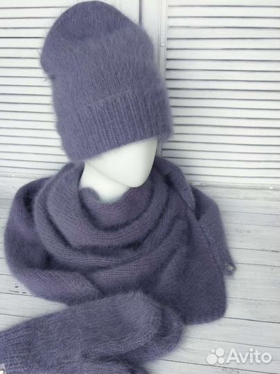 Шапка +косынка + варежки(комплект)