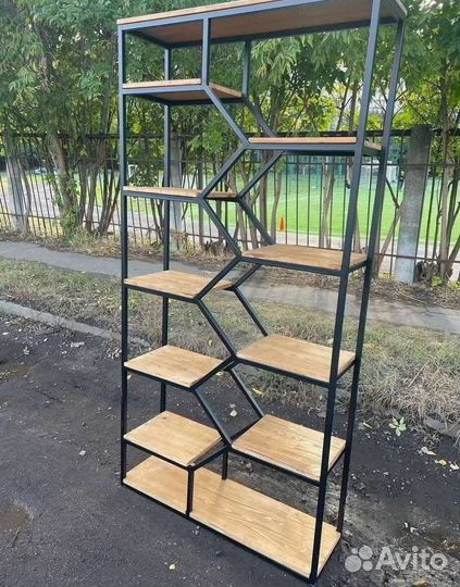 Стеллаж лофт с полками для дома