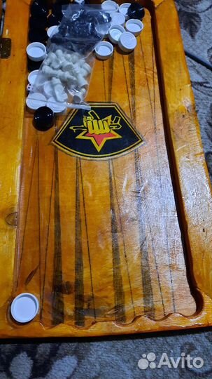 Нарды ручной работы большие с шахматами