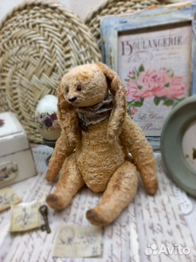 Зайка тедди винтажный ручная работа