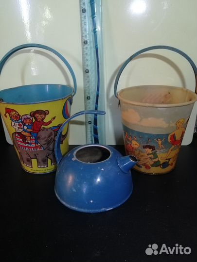 Детское ведёрко и чайник гдр