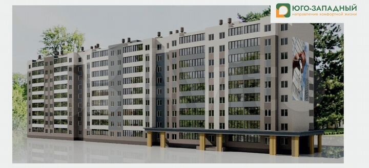 2-к. квартира, 62,9 м², 9/9 эт.
