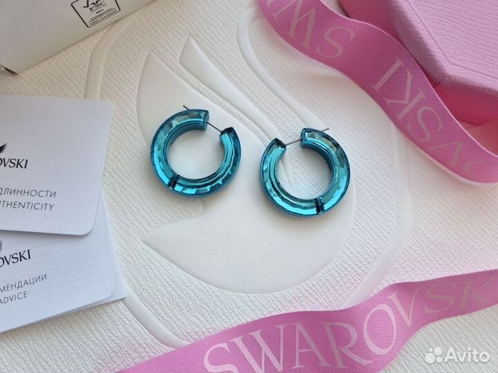 Серьги Lucent Swarovski оригинал конго кольца