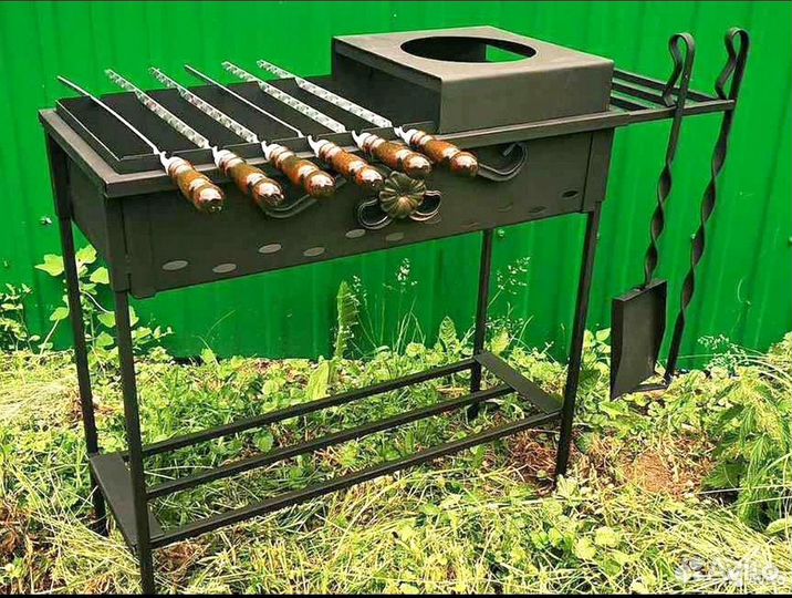 Мангал под казан и шампура с полками 3мм ГОСТ