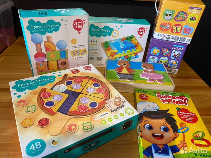 Игры Lusy&Leo, первые пазлы, одень мишку