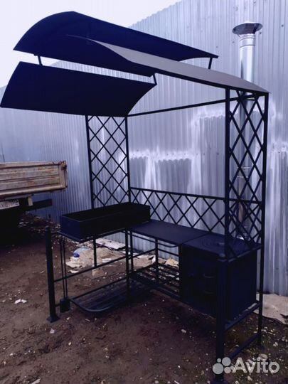 Мангал с печкой