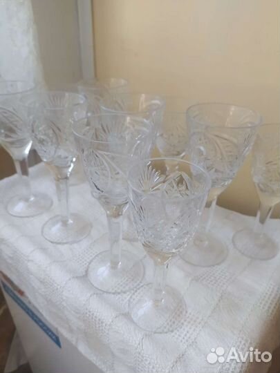 Хрустальные рюмки на ножке СССР