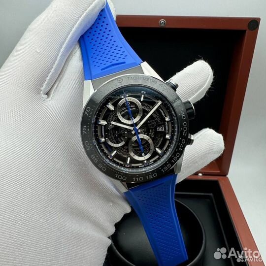 Tag Heuer Carrera steel blue часы