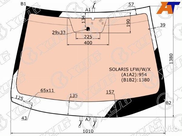 Стекло лобовое hyundai accent