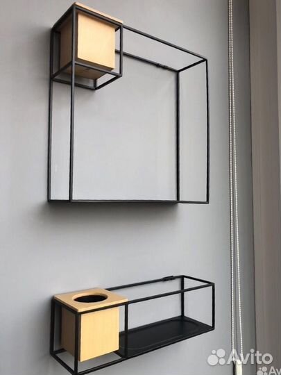 Полки настенные в стиле лофт