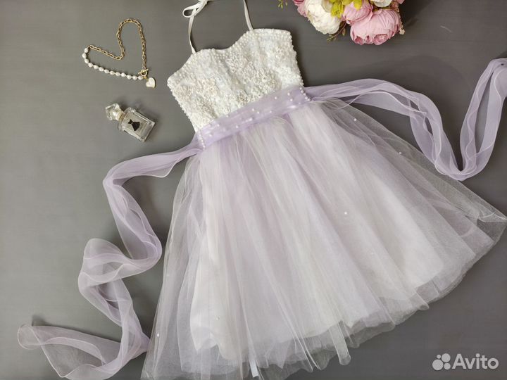 Красивое пышное платье для девочки 116 122