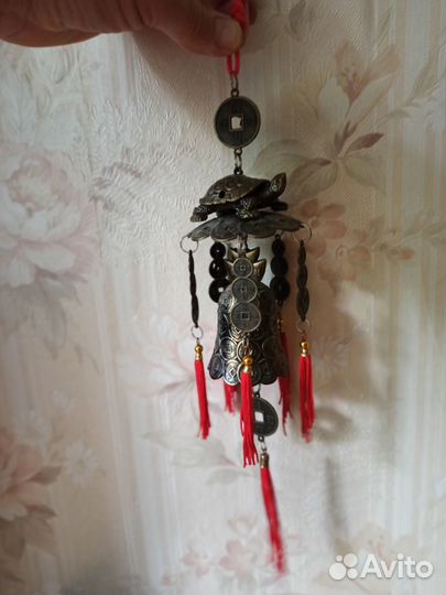 Сувенир черепаха колокольчик по фен-шуй