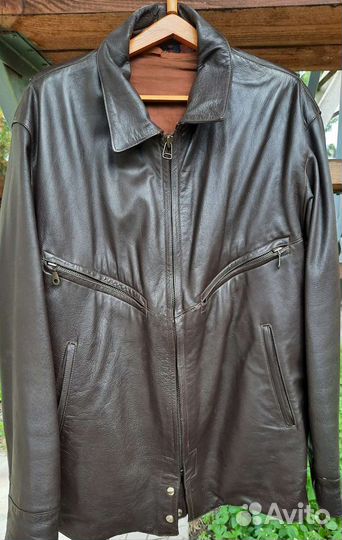 Кожаная летная шевретовая куртка