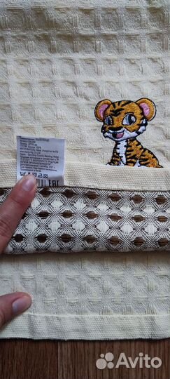 Набор кухонных полотенец бежевые хлопок 25*50