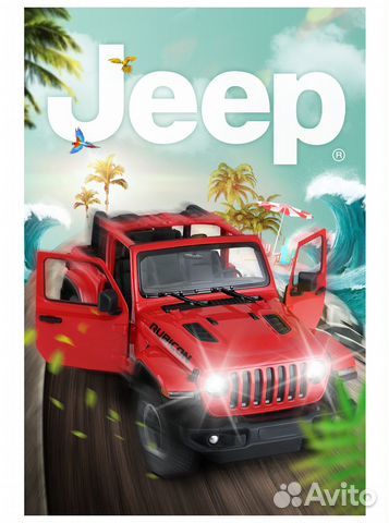 Радиоуправляемая машинка Jeep Wrangler Rubikon