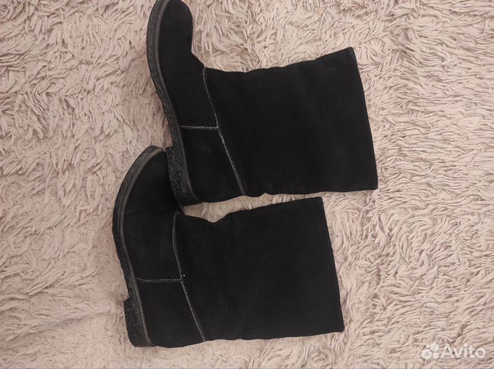 Сапоги женские, на меху, замша, 41 рр