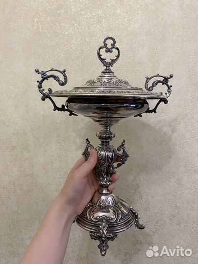 Антикварная Ваза посеребрение
