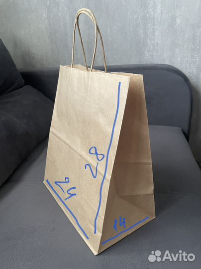 Крафтовые пакеты с ручками